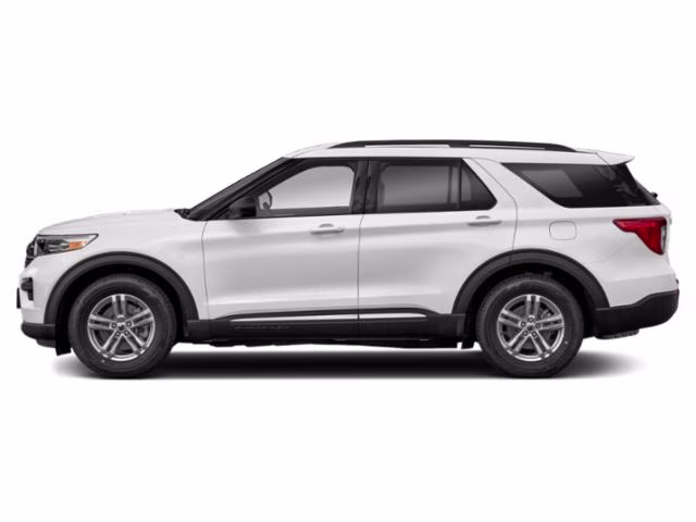 2021 Star White Metallic Tri-Coat Ford Explorer XLT 4X4 SUV