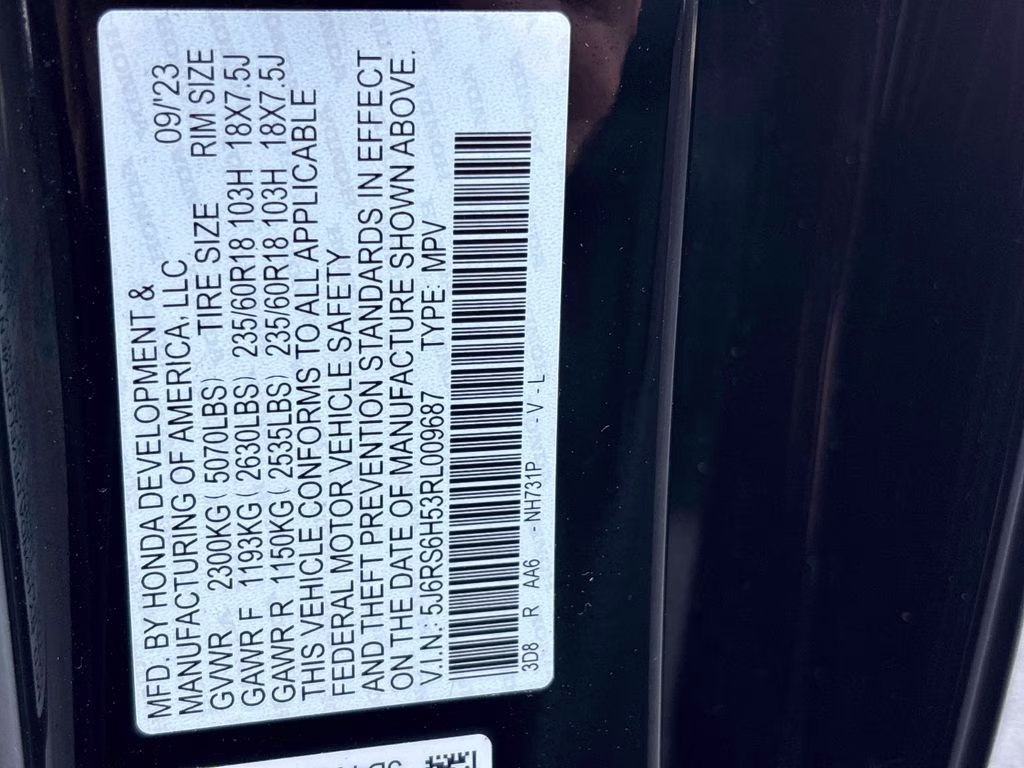 2024 Black Honda CR-V Hybrid Sport AWD SUV