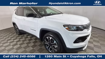 2024 Bright White Clearcoat Jeep Compass Limited 4X4 SUV