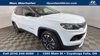 2024 Bright White Clearcoat Jeep Compass Limited 4X4 SUV
