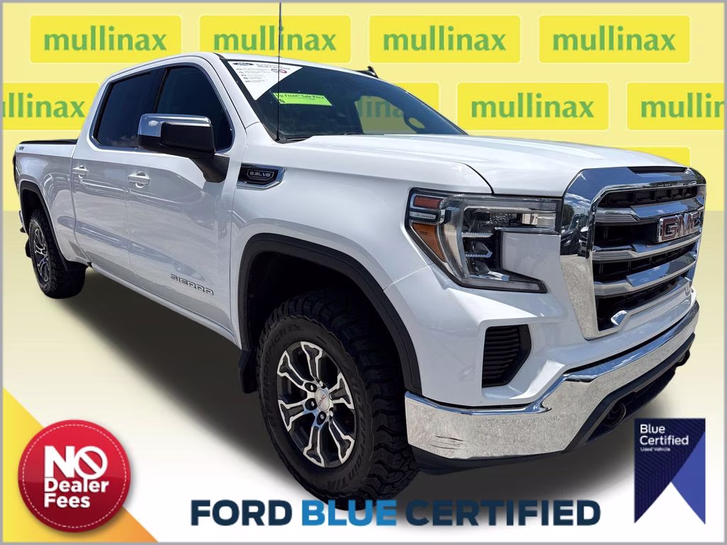 2019 Summit White GMC Sierra 1500 SLE 4X4 Truck
