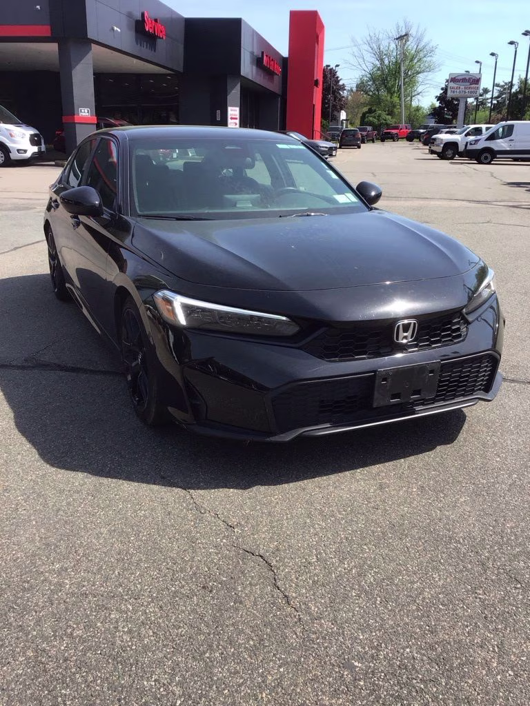 2025 Black Honda Civic Sport FWD Sedan