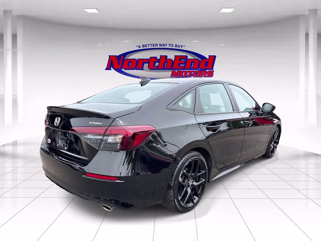 2025 Black Honda Civic Sport FWD Sedan