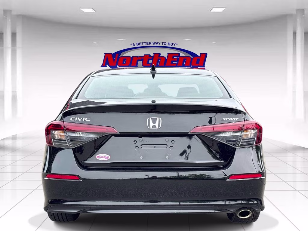 2025 Black Honda Civic Sport FWD Sedan