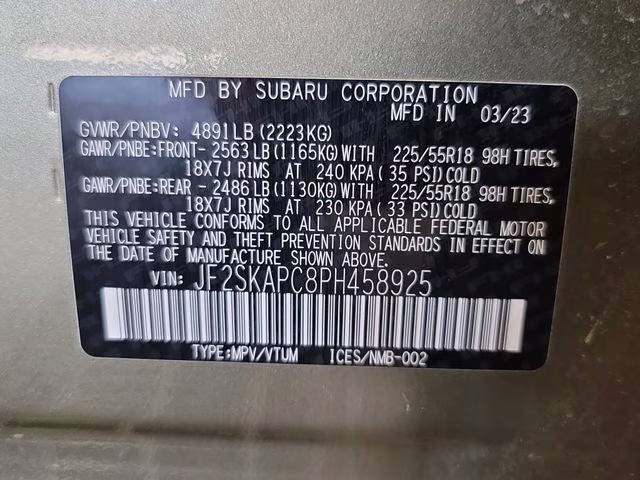 2023 Autumn Green Metallic Subaru Forester Limited AWD SUV