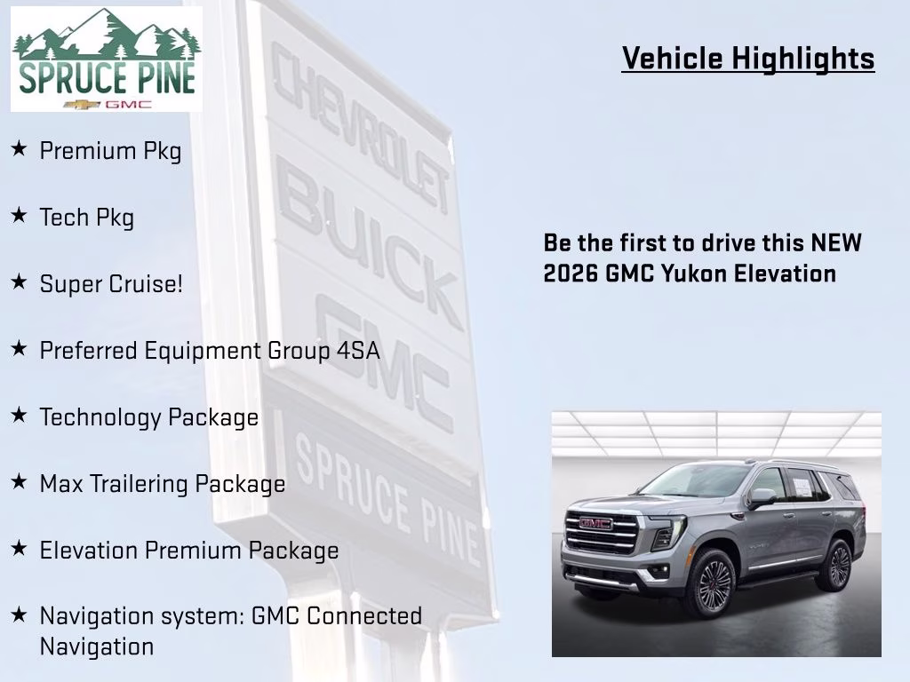 2026 Sterling Metallic GMC Yukon Elevation 4X4 SUV