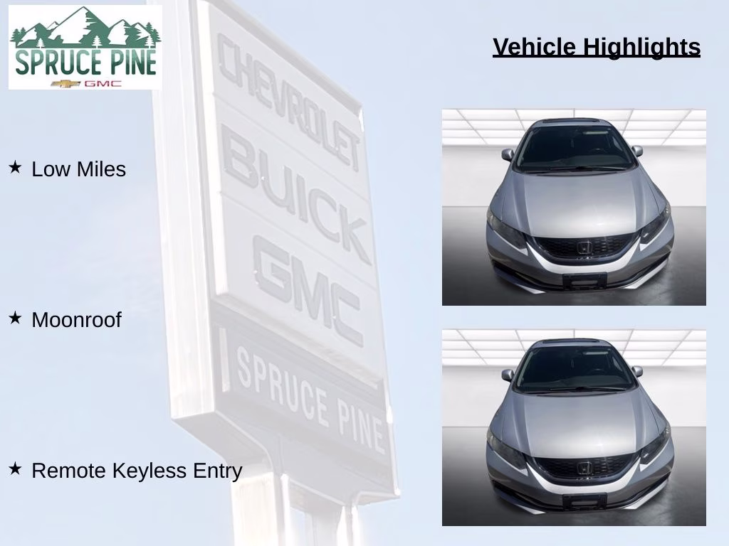 2013 Alabaster Silver Metallic Honda Civic EX FWD Sedan