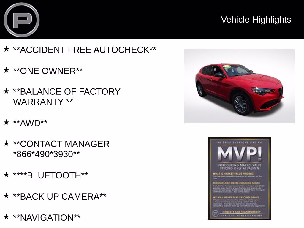 2024 Alfa Rosso Alfa Romeo Stelvio Sprint AWD SUV