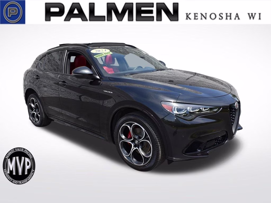 2024 Vulcano Black Metallic Alfa Romeo Stelvio Veloce AWD SUV