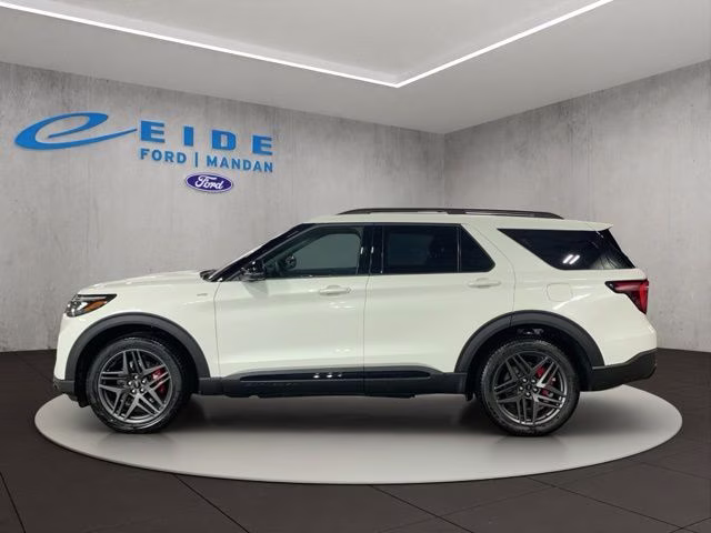 2026 Star White Metallic Tri-Coat Ford Explorer ST-Line 4X4 SUV