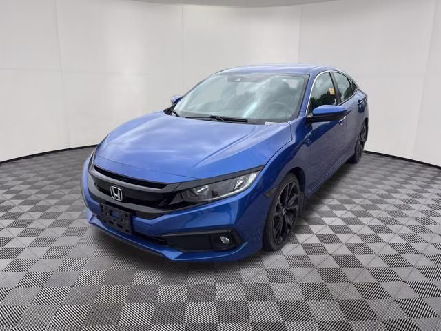2019 Blue Honda Civic Sport FWD Sedan