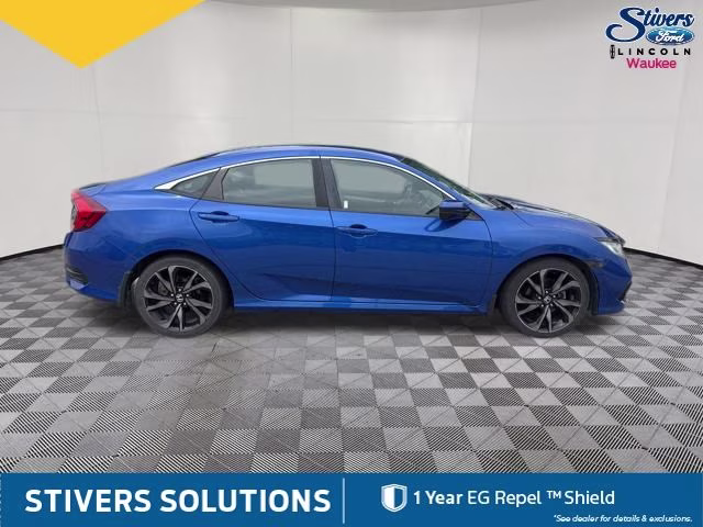 2019 Blue Honda Civic Sport FWD Sedan