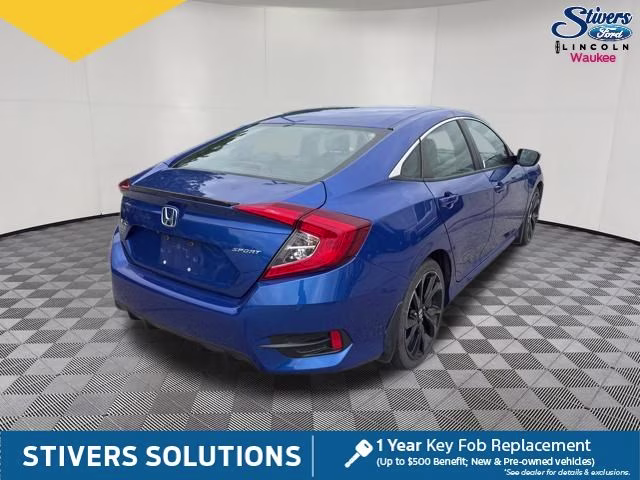 2019 Blue Honda Civic Sport FWD Sedan