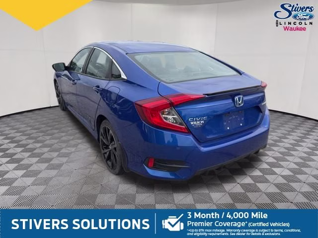 2019 Blue Honda Civic Sport FWD Sedan