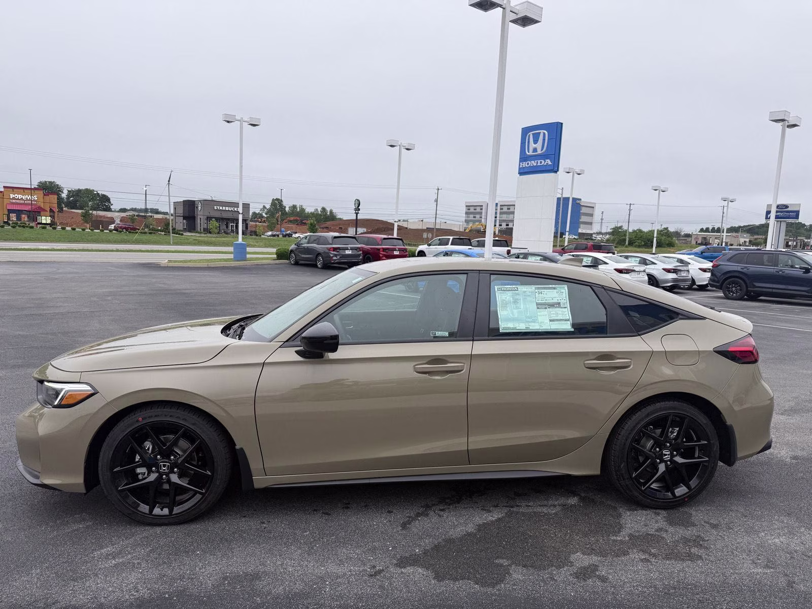 2026 Sand Dune Pearl Honda Civic Hatchback Sport FWD Hatchback