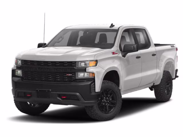 2021 White Chevrolet Silverado Trail Boss Custom 4X4 Truck