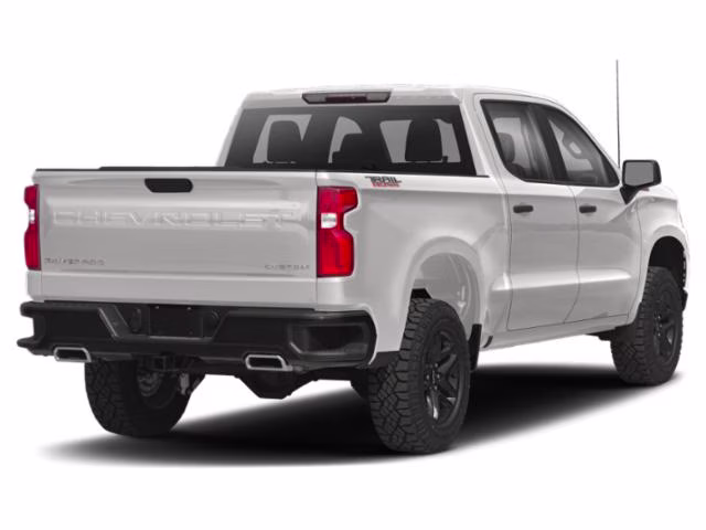 2021 White Chevrolet Silverado Trail Boss Custom 4X4 Truck