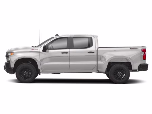 2021 White Chevrolet Silverado Trail Boss Custom 4X4 Truck