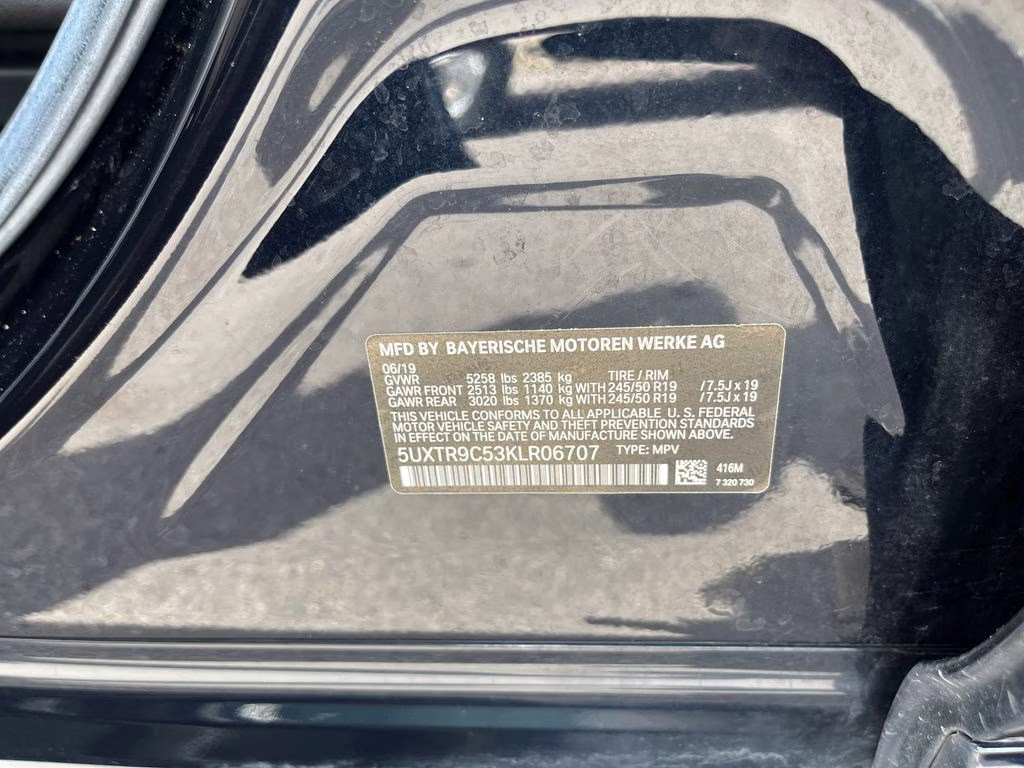 2019 Carbon Black Metallic BMW X3 xDrive30i AWD SUV