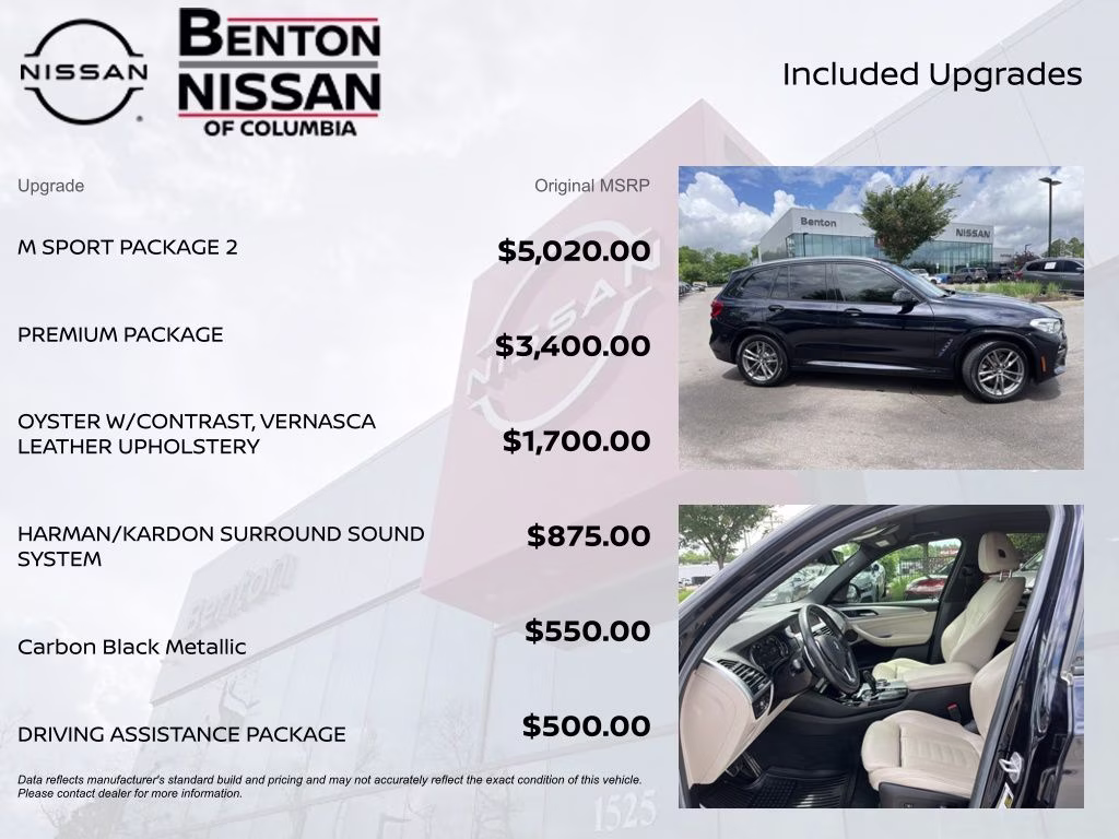 2019 Carbon Black Metallic BMW X3 xDrive30i AWD SUV