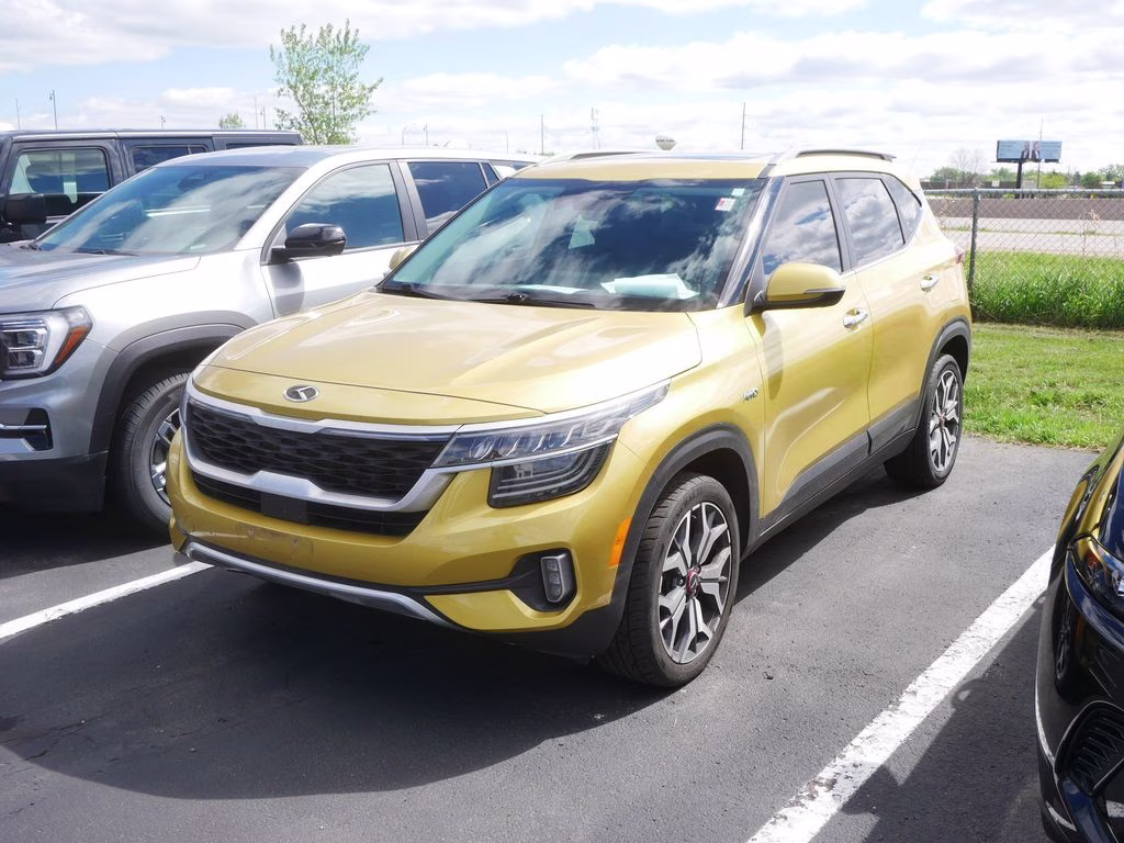 2021 Starbright Yellow Kia Seltos SX AWD SUV