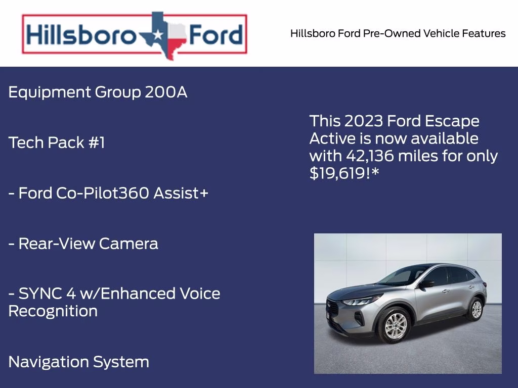 2023 Iconic Silver Metallic Ford Escape Active FWD SUV
