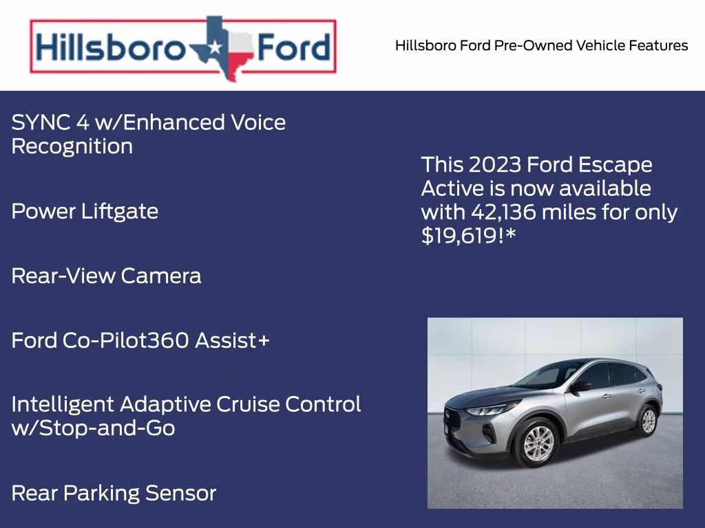 2023 Iconic Silver Metallic Ford Escape Active FWD SUV