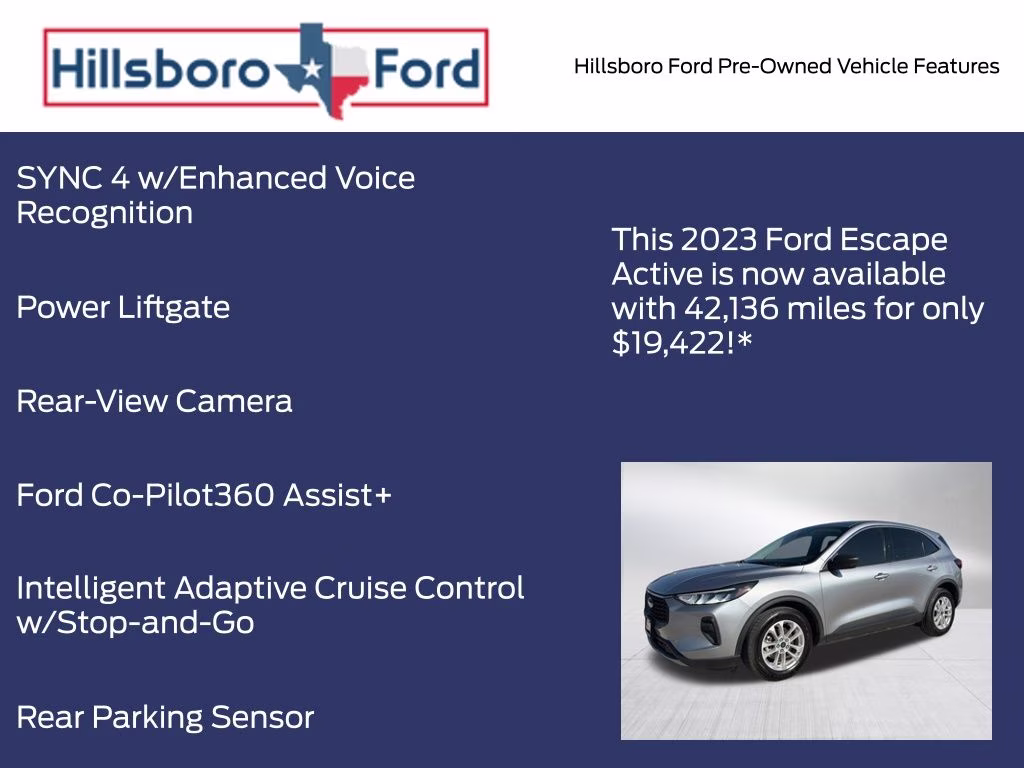 2023 Iconic Silver Metallic Ford Escape Active FWD SUV