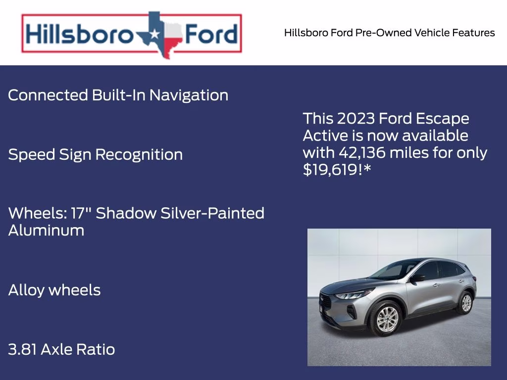 2023 Iconic Silver Metallic Ford Escape Active FWD SUV