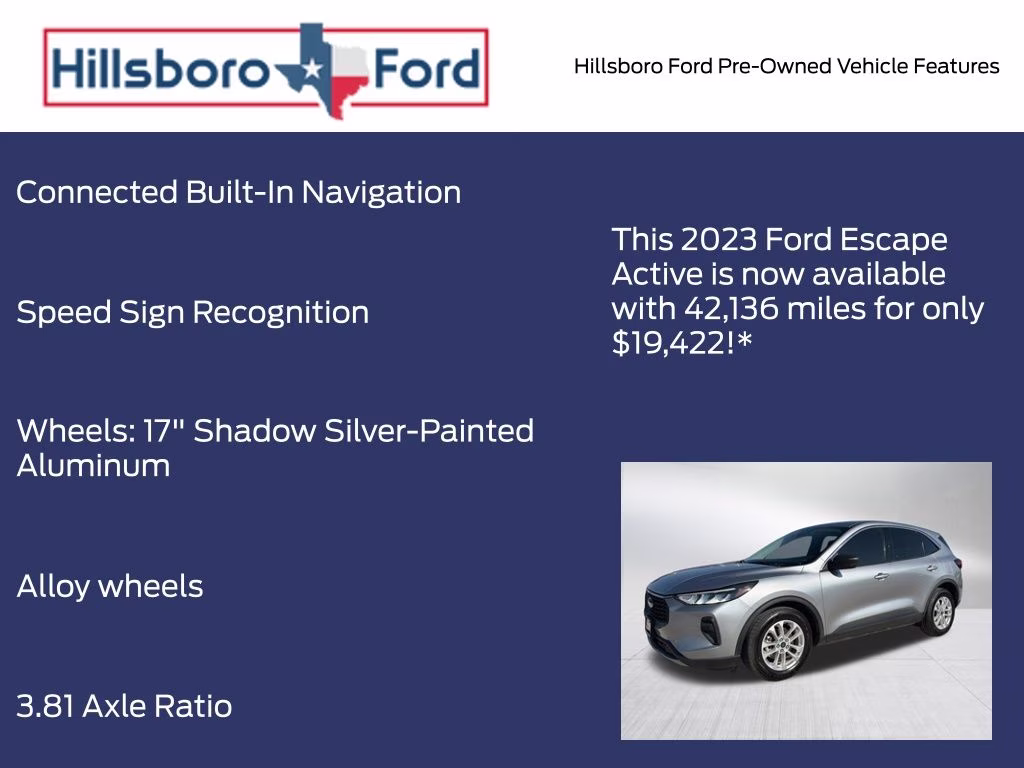 2023 Iconic Silver Metallic Ford Escape Active FWD SUV