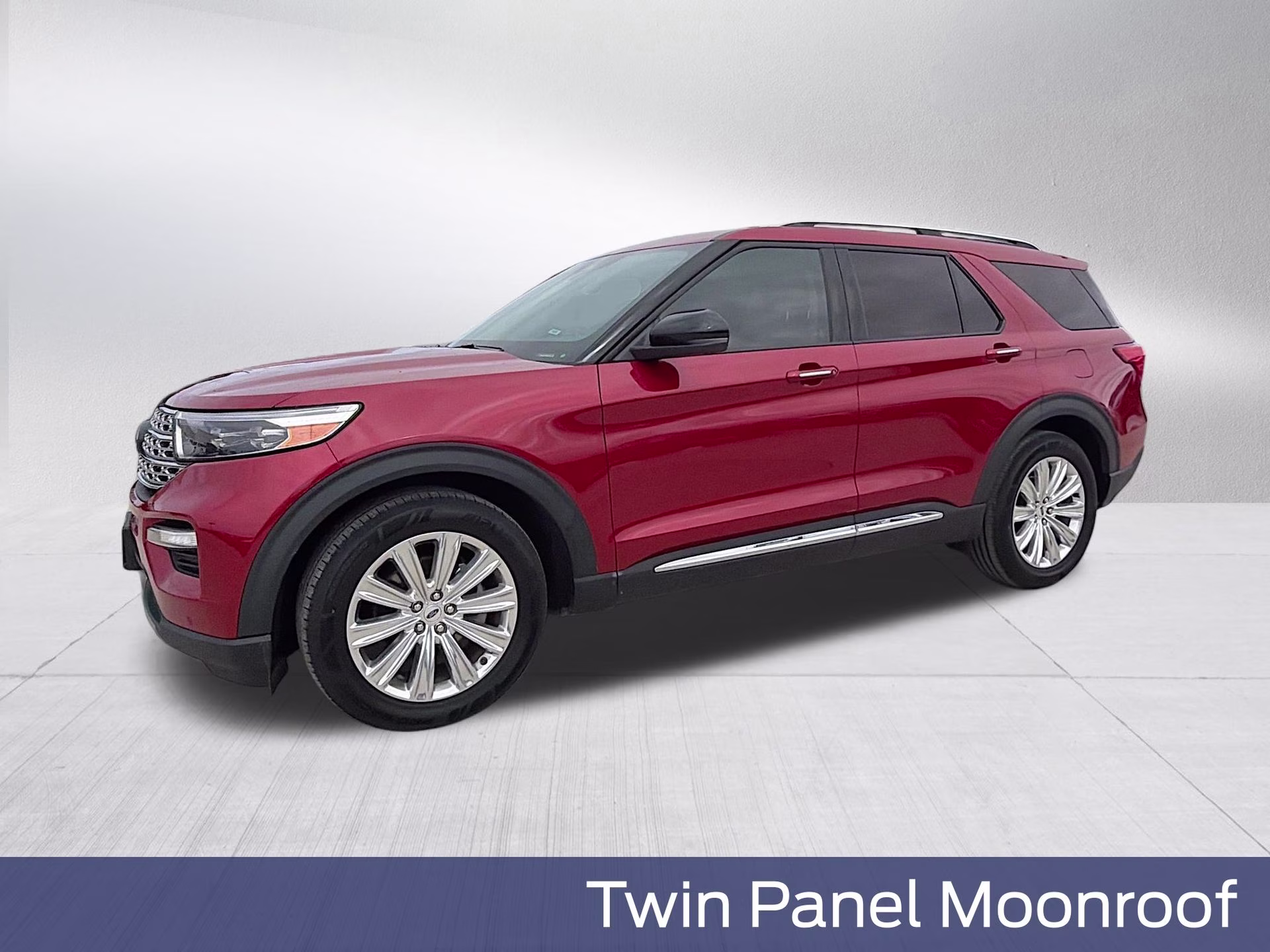 2022 Rapid Red Metallic Tinted Clearcoat Ford Explorer Limited RWD SUV