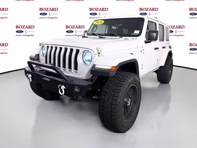 2018 Bright White Clearcoat Jeep Wrangler Unlimited Sahara 4X4 SUV
