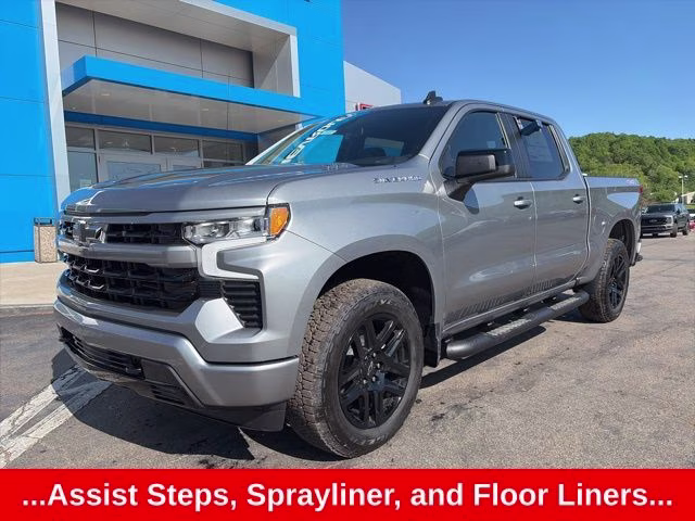 Sterling Gray Metallic 2026 Chevrolet Silverado 1500 RST Crew Cab 4WD Pickup Truck Four-Wheel Drive 8-Speed Automatic