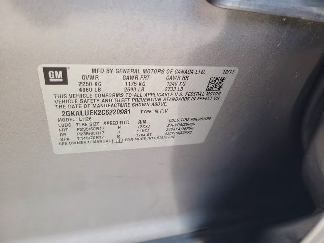 2012 Steel Gray Metallic GMC Terrain SLT-1 FWD SUV