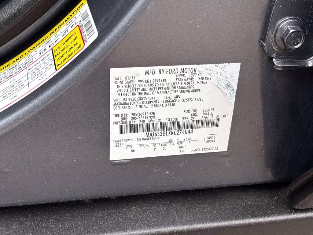 2019 Smoke Metallic Ford EcoSport SE 4X4 SUV