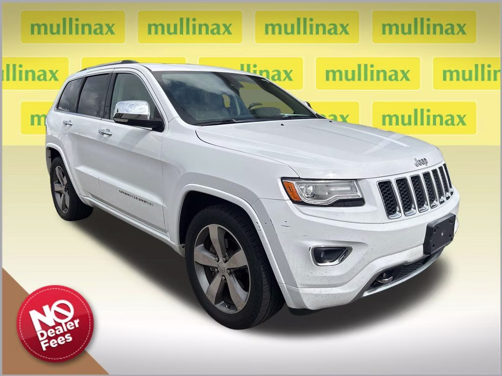 2014 Bright White Clearcoat Jeep Grand Cherokee Overland RWD SUV
