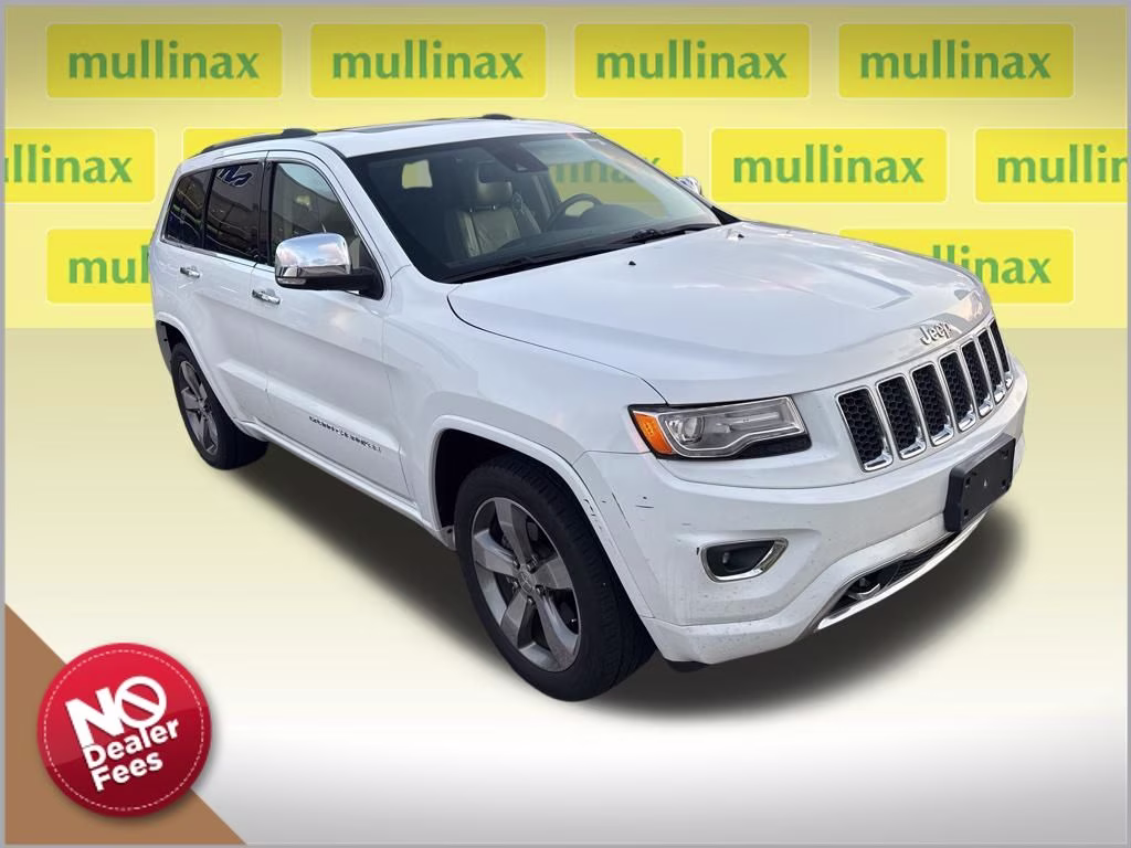 2014 Bright White Clearcoat Jeep Grand Cherokee Overland RWD SUV