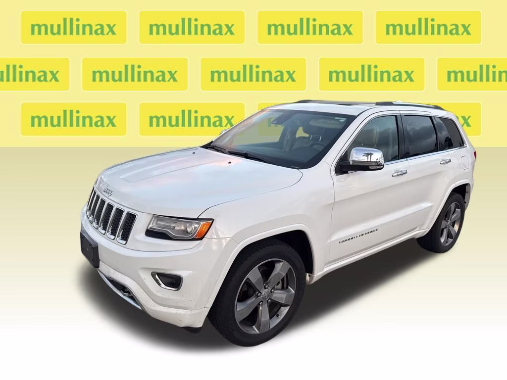 2014 Bright White Clearcoat Jeep Grand Cherokee Overland RWD SUV