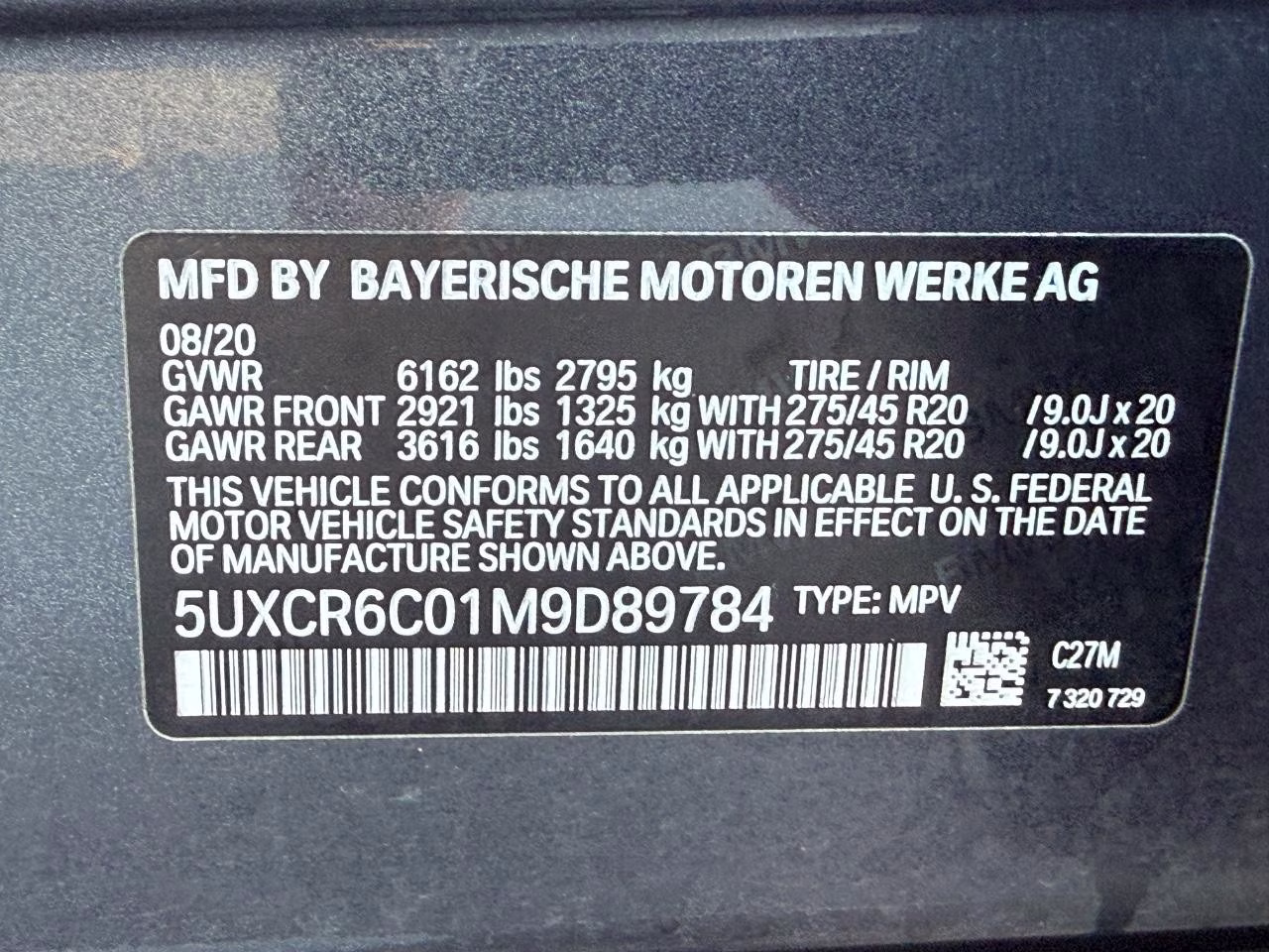 2021 Dark Graphite Metallic BMW X5 xDrive40i AWD SUV