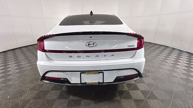 2023 Serenity White Hyundai Sonata Hybrid SEL FWD Sedan
