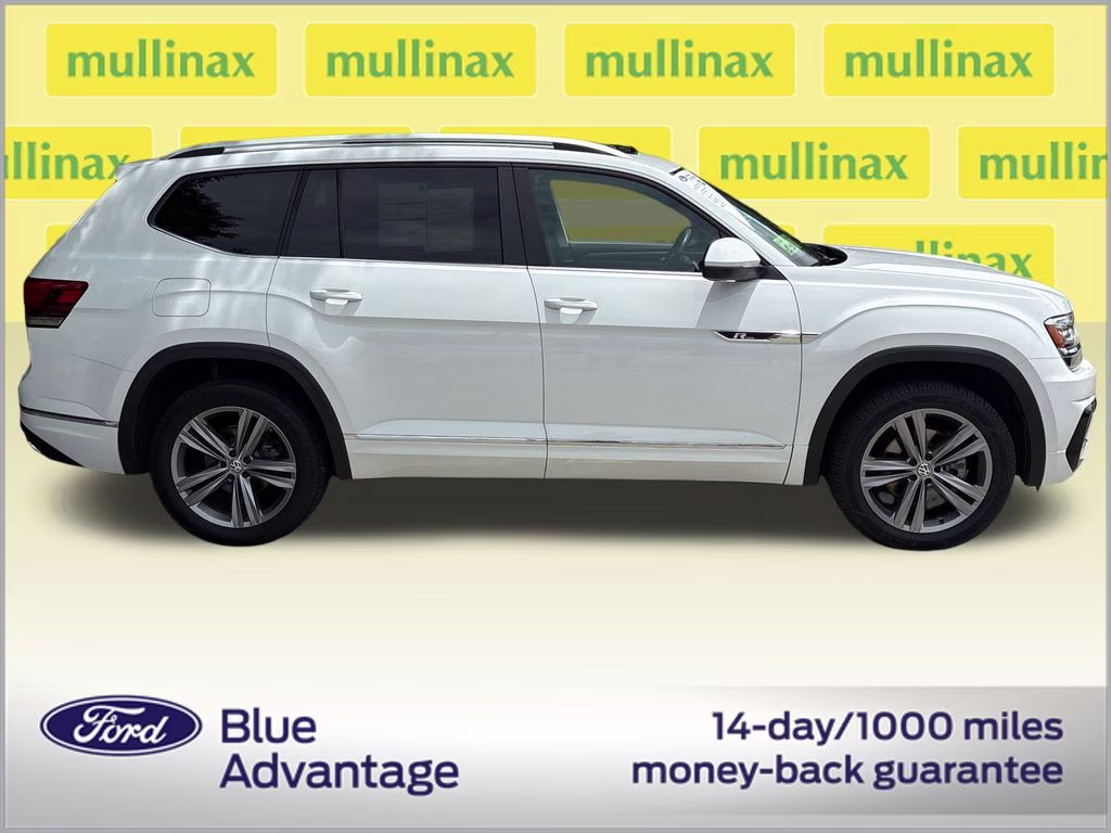 2019 Pure White Volkswagen Atlas 3.6L V6 SEL R-Line FWD SUV