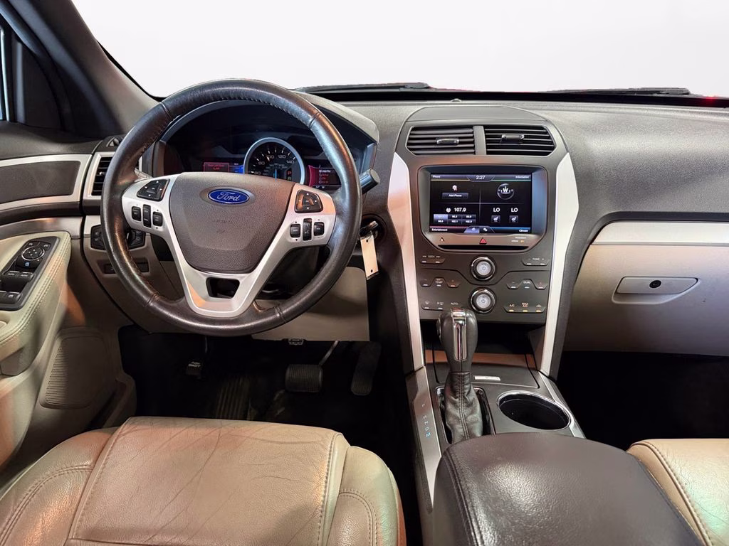 2013 White Platinum Clearcoat Metallic Ford Explorer XLT w/Dual Panel Moonroof 4X4 SUV