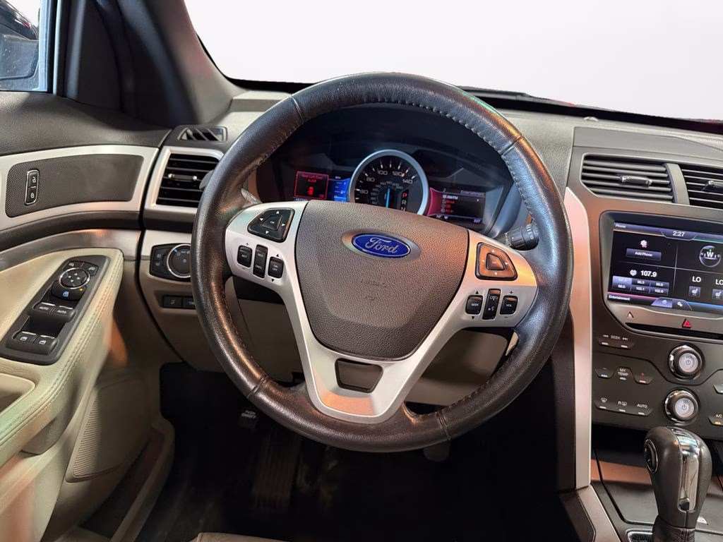 2013 White Platinum Clearcoat Metallic Ford Explorer XLT w/Dual Panel Moonroof 4X4 SUV