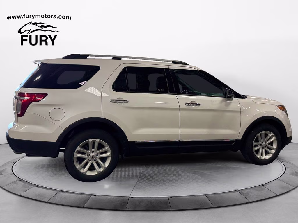 2013 White Platinum Clearcoat Metallic Ford Explorer XLT w/Dual Panel Moonroof 4X4 SUV