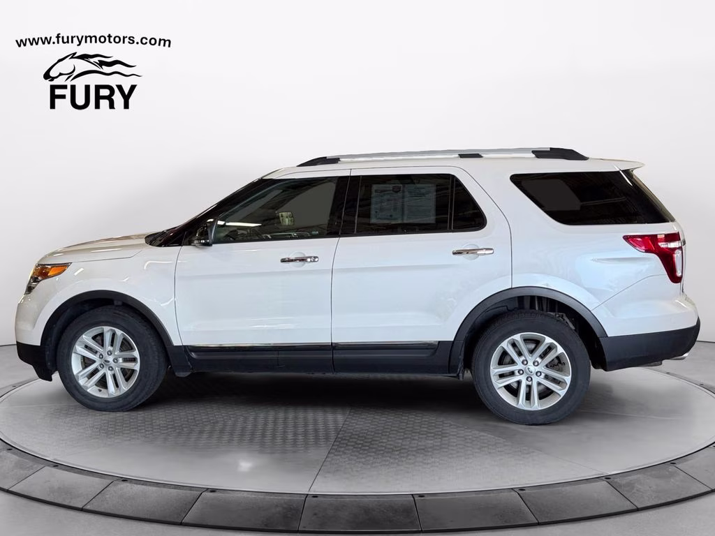 2013 White Platinum Clearcoat Metallic Ford Explorer XLT w/Dual Panel Moonroof 4X4 SUV