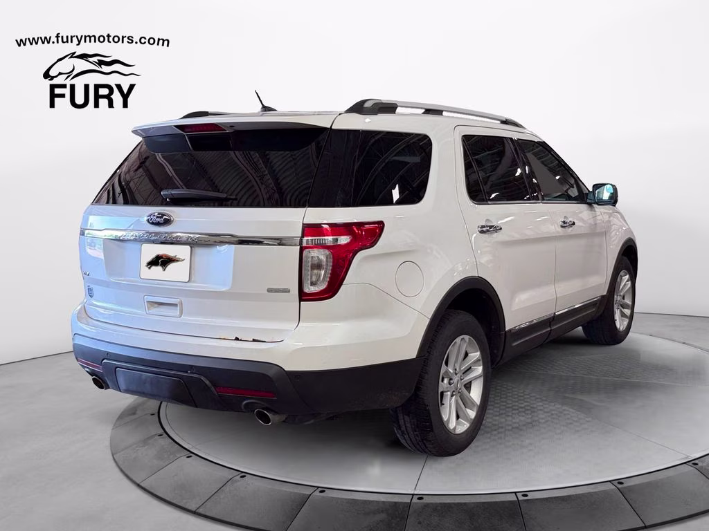 2013 White Platinum Clearcoat Metallic Ford Explorer XLT w/Dual Panel Moonroof 4X4 SUV