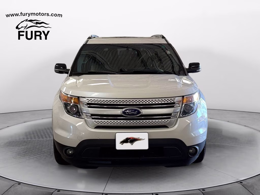 2013 White Platinum Clearcoat Metallic Ford Explorer XLT w/Dual Panel Moonroof 4X4 SUV