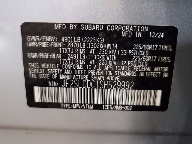 2025 Ice Silver Metallic Subaru Forester Premium AWD SUV