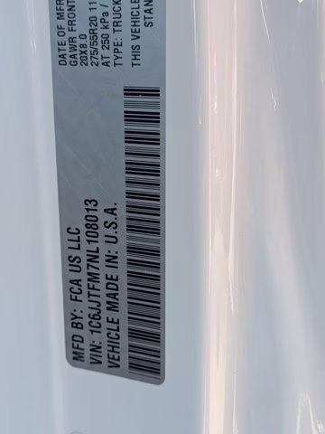 2022 Bright White Clearcoat Jeep Gladiator High Altitude 4X4 Truck