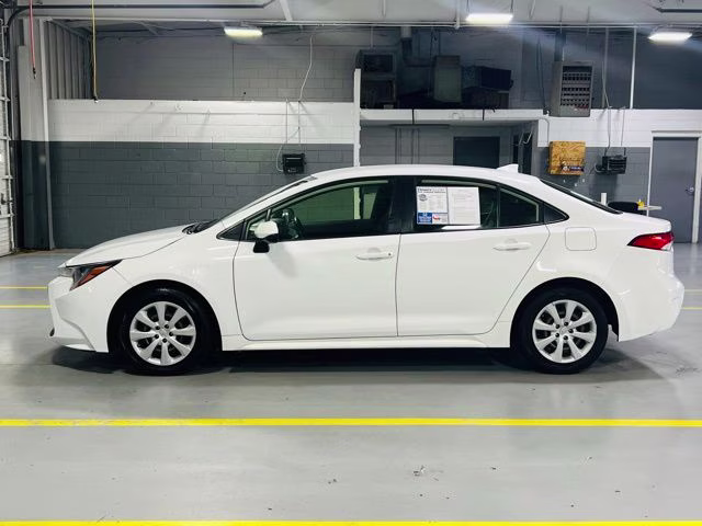 2022 White Toyota Corolla LE FWD Sedan